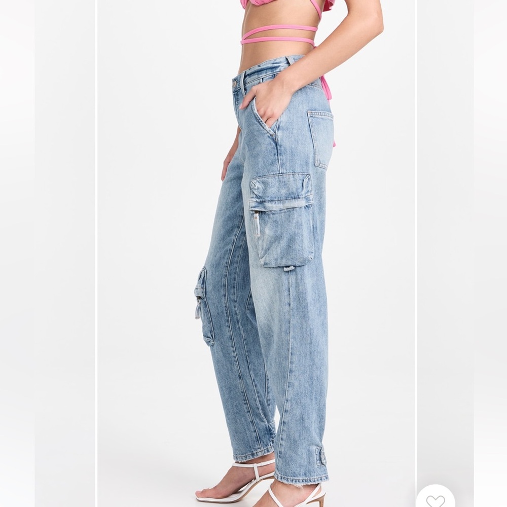 pistola Light Blue Straight Leg Cargo Jeans